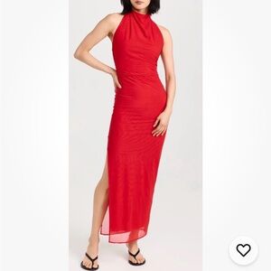 SIR. Jacques Mesh Halter Midi Dress